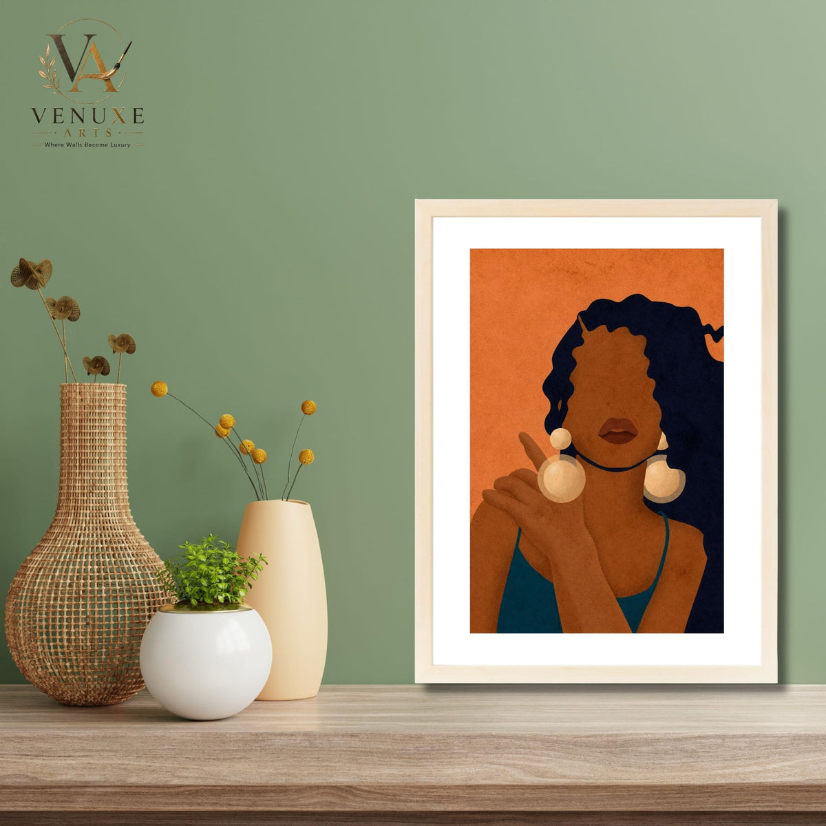 VENUXE ARTS Womens Contemporary Wall Art Posters for Home, Office, Study & Bedroom | Ready to Hang Framed Wall Decor | Positive Quote Prints | Gift for Friends & Family