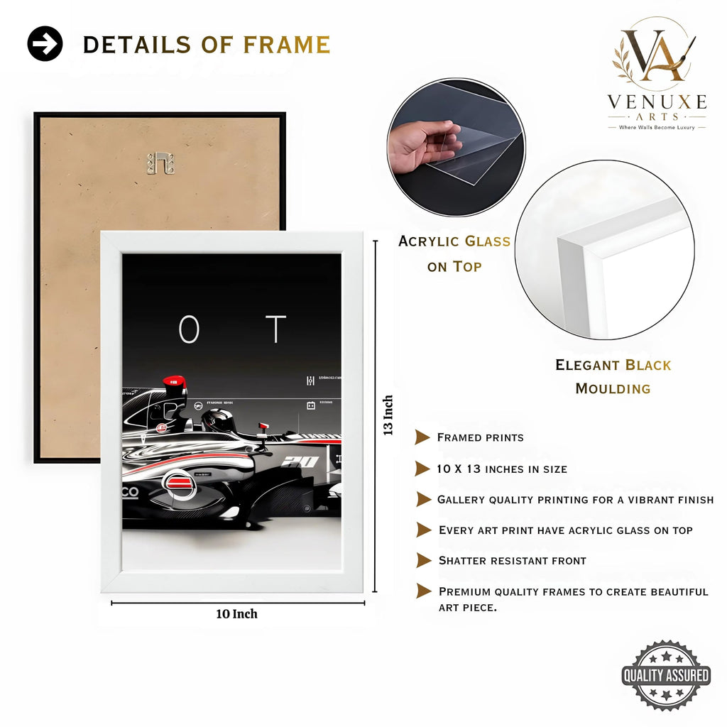 VENUXE ARTS Set Of 3 Big Sports Cars Framed Posters Gift Items for Boys Room Wall Decoration Bedroom Living Room Office Studio Décor | Car Poster Frame for Wall Décor