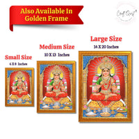 CRAFT QUEST Maa Annapurna devi sitting on throne photo frame with Acrylic glass for Kitchen Worship