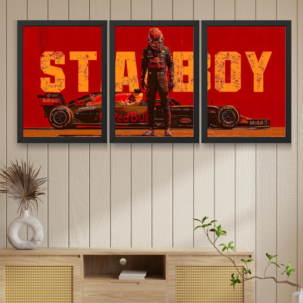VENUXE ARTS Set Of 3 Big Sports Cars Framed Posters Gift Items for Boys Room Wall Decoration Bedroom Living Room Office Studio Décor | Car Poster Frame for Wall Décor