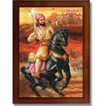 CRAFT QUEST Shivaji Maharaj Wall Photo Frame | For Living, Pooja Room | Home Decoration Item | Best Gifting Option
