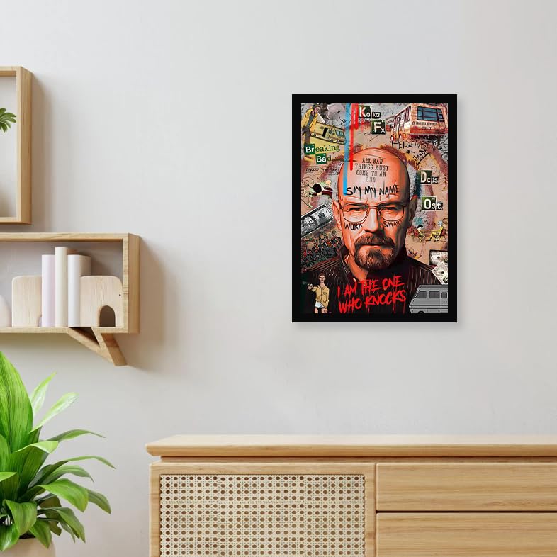 CodersParadise Wooden Heisenberg Wall Poster Frame 8×12 (A4 Size) Premium Hanging Art Frame|Stylish Wall Decor for Bedroom, Living Room & Home Aesthetic|Rectangular