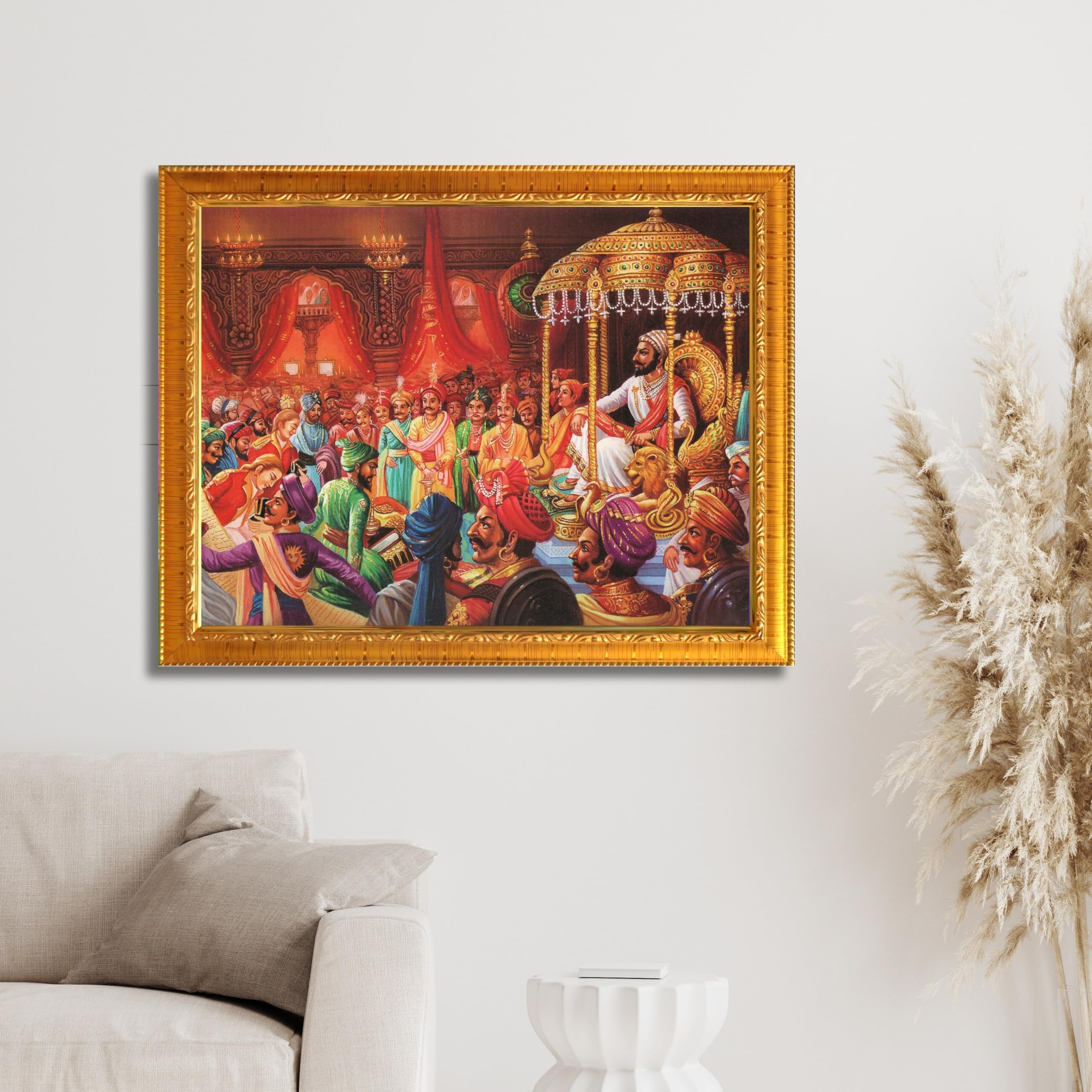 CRAFT QUEST Chattrapati Shivaji Maharaj Wall Photo Frame | For Living, Pooja Room | Home Decoration Item | Best Gifting Option