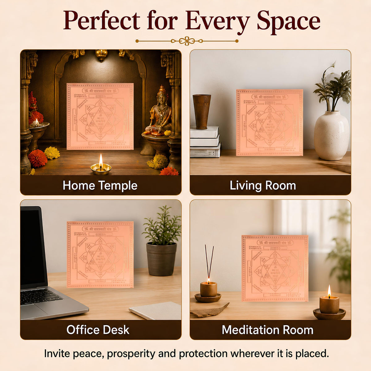CRAFT QUEST Shree Saraswati Yantra Orignal - Copper