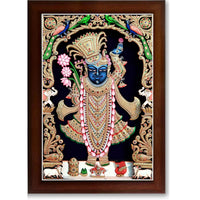CRAFT QUEST Shrinathji Photo with Frame | Shreenathji Photo with Frame Religious Framed Painting