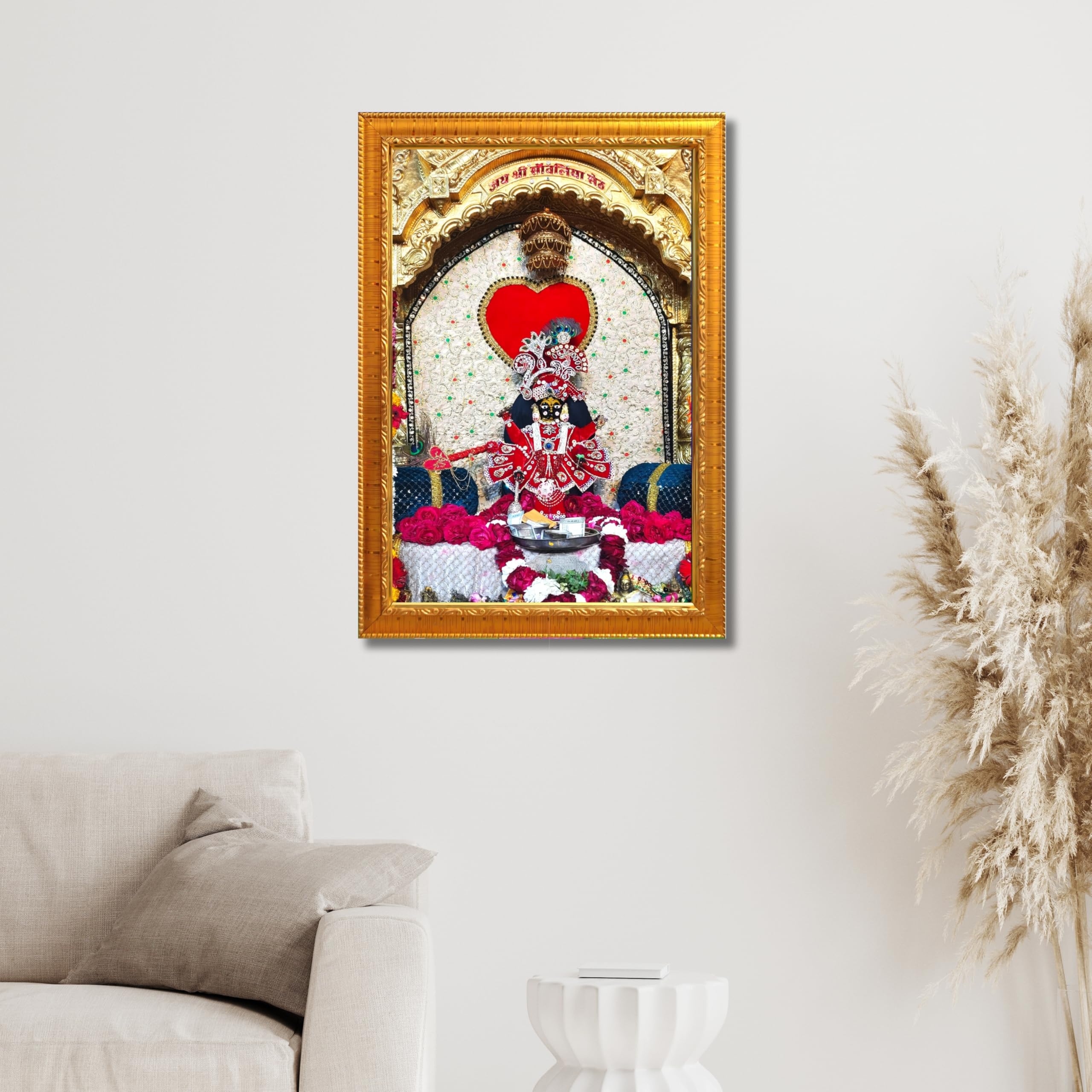 CRAFT QUEST Shree Sanwaliya Seth Shringaar Darshan Religious Photo Frame