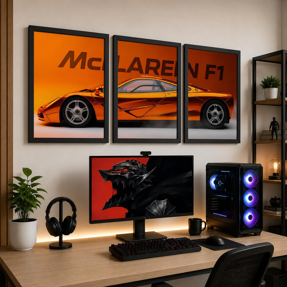 VENUXE ARTS Set Of 3 Big Sports Cars Framed Posters Gift Items for Boys Room Wall Decoration Bedroom, Living Room, Office, Studio Décor | Car Poster Frame for Wall Décor
