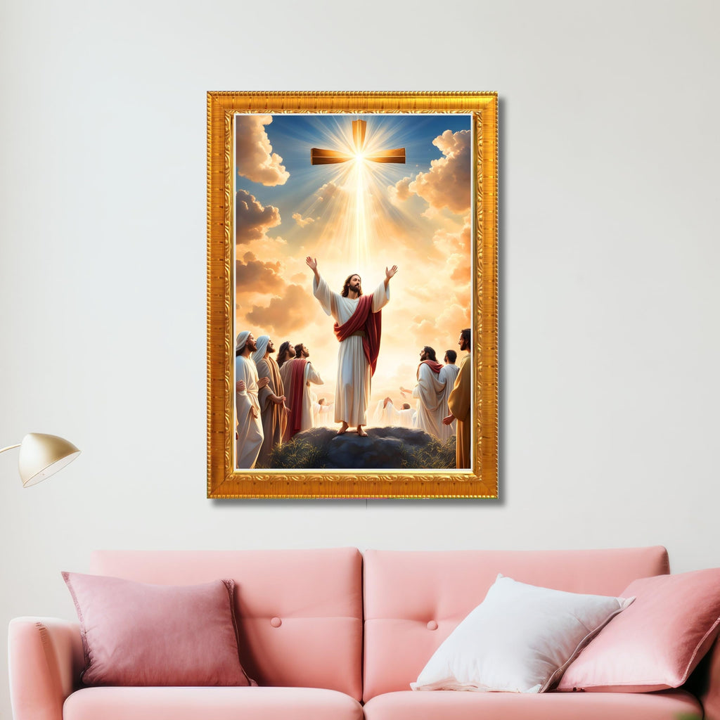 CRAFT QUEST Jesus Christ Photo Frame Spiritual Christian Wall Décor Item for Room and Prayer
