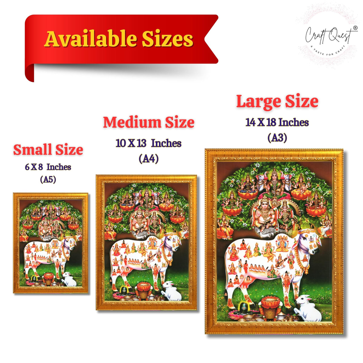 CRAFT QUEST Lord Kubera Swamy Kuber Kubera Wall Painting Framed, Religious Photo Frame, Home Decoration Gift Item