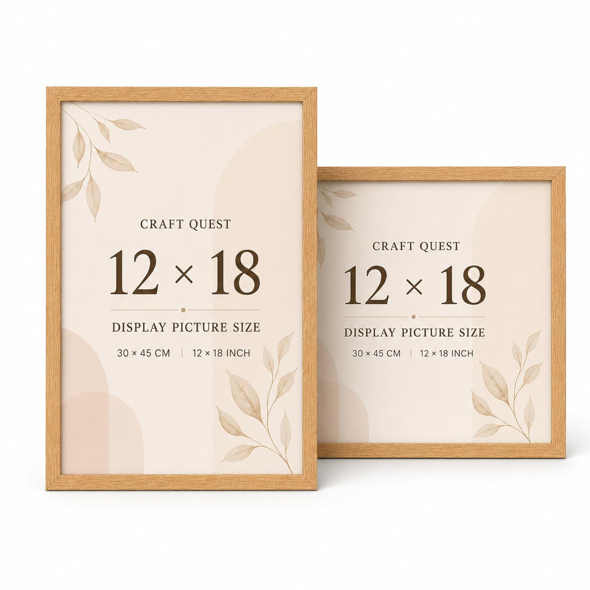 CRAFT QUEST 4X6 Inch Size synthetic Wall Mount Photo frames Single For Home Decoration, Living Room, Office Decoration (Natural, Set of 1)