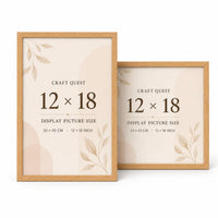CRAFT QUEST 4X6 Inch Size synthetic Wall Mount Photo frames Single For Home Decoration, Living Room, Office Decoration (Natural, Set of 1)