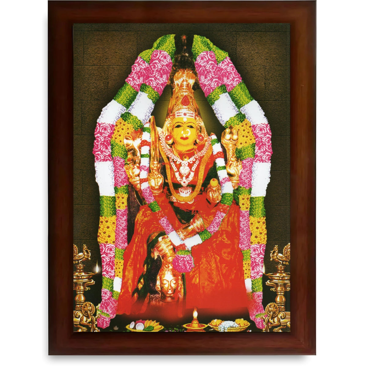 CRAFT QUEST Angala Parameswari Amman Angalamman Photo Frame For Walls, Room, Pooja,Home,Temple Décor Framed