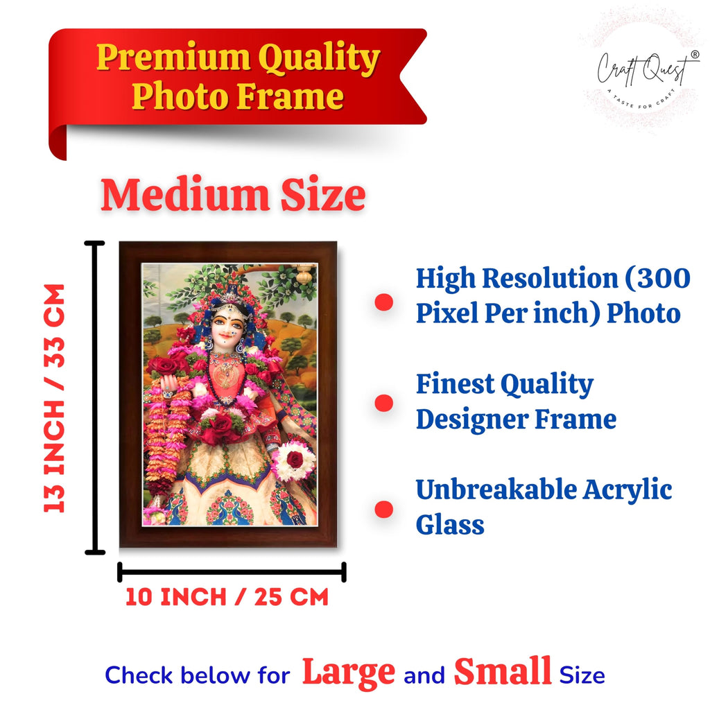 CRAFT QUEST Shri Radha Rani Shringaar Darshan in Vrindavan Frame