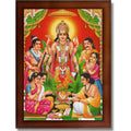 CRAFT QUEST Satyanarayana Swamy God Satyanarayan Photo Frame | Religious Photo Frame | Ideal for Home, Office, Temple & Puja Room, Wall Decor
