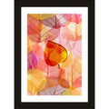CRAFT QUEST Abstract Digital Leaves Modern Art Painting Poster Frame for Home & Office Wall Decoration - Portrait, Wall Display (Black, 14x10 Inch Frame with Art Print)