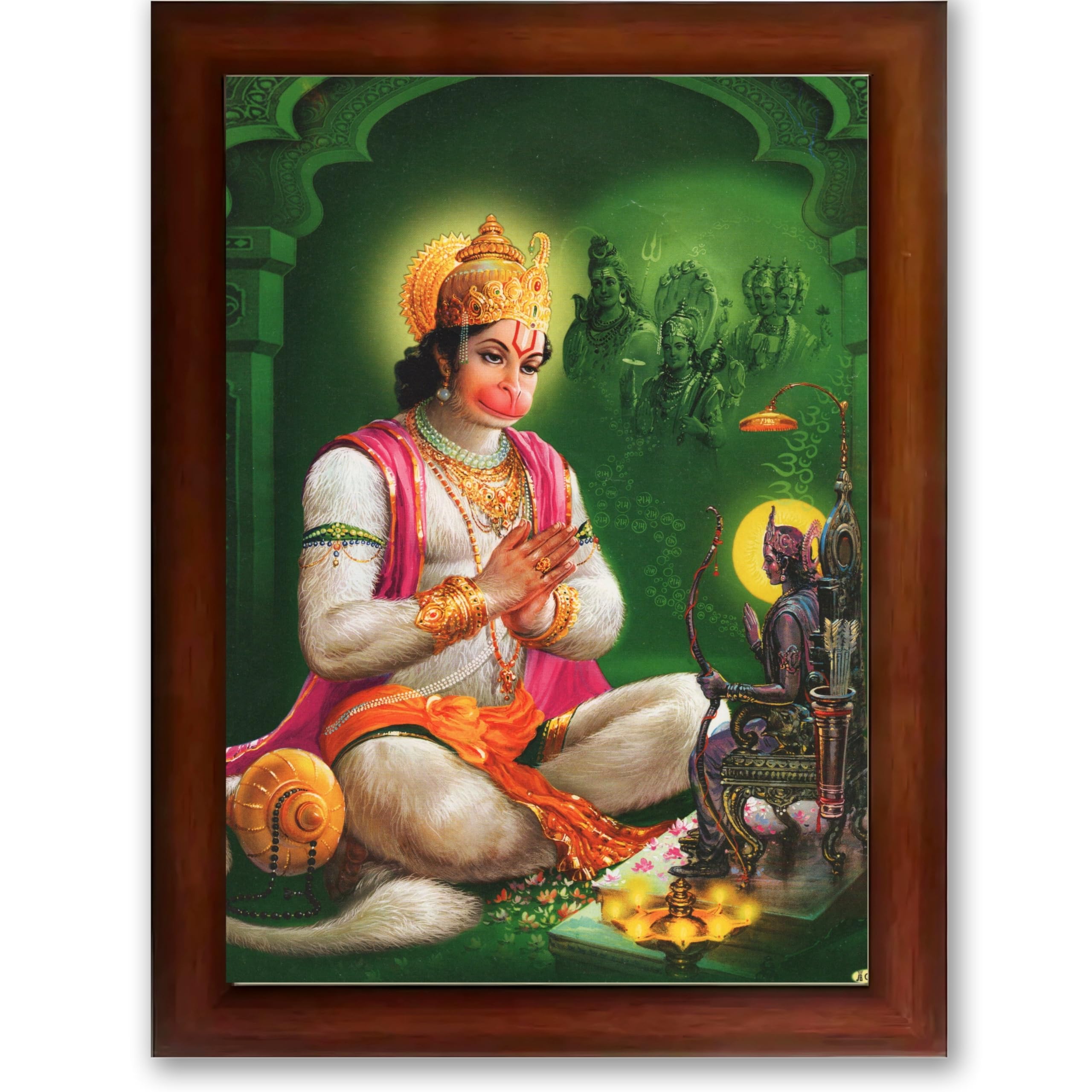 CRAFT QUEST Hanuman JI | Bajrangbali Religious Photo frame home decorative