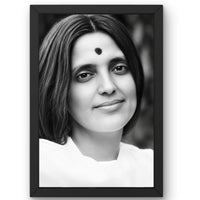 CRAFT QUEST Ma Anandamayi Devi Photo Frame for Wall | Anandamayi Maa Spiritual & Devotional Wall Art | Hindu Saint Photo for Puja Room, Meditation Room, Home & Office Décor | Religious Gift