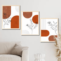 CRAFT QUEST Wall Art Decor Paintings | Set of 3 Abstract Wall Art Frames for Home Decoration | Ideal for Living Room, Bedroom & Offices