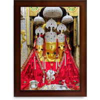 CRAFT QUEST Baglamuklhi maa/mata wodden Religious Photo Frame for Home, Office