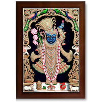 CRAFT QUEST Shrinathji Photo with Frame | Shreenathji Photo with Frame Religious Framed Painting