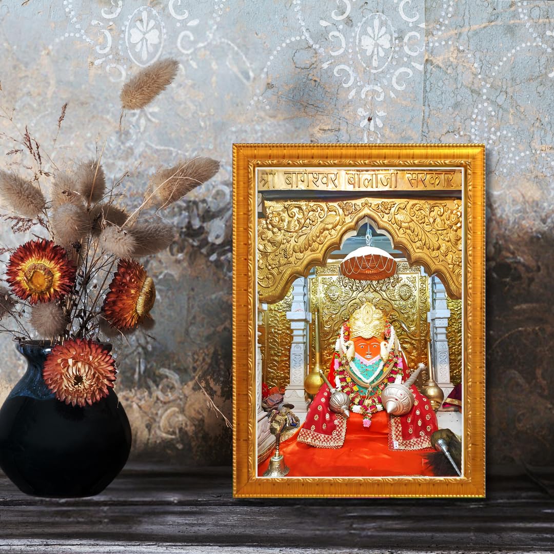 CRAFT QUEST Bageshwar Dham, Baba, Sarkar, Pandit Dhirendra Shastri Photo Religious Frame
