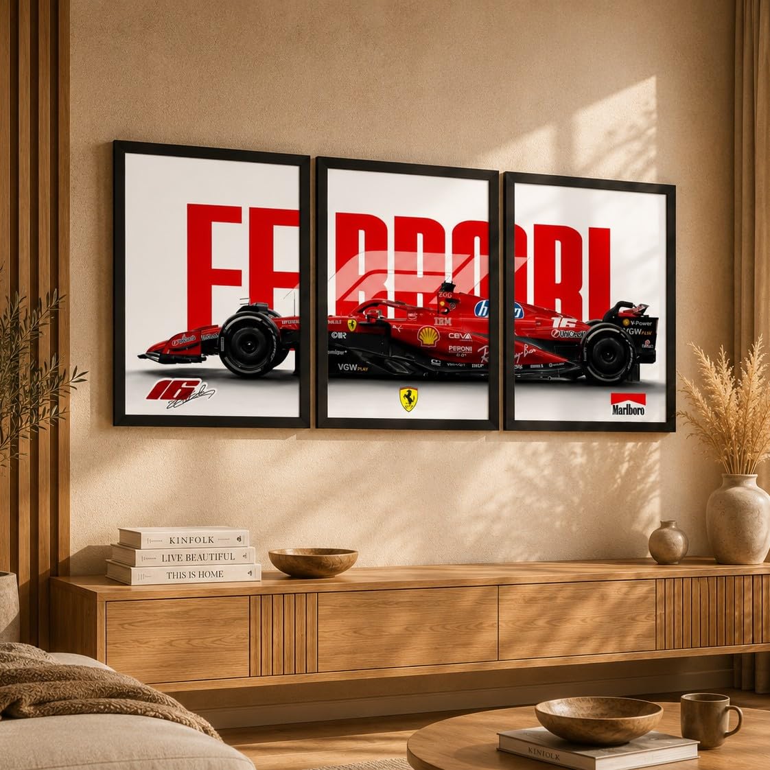 VENUXE ARTS Set Of 3 Big Sports Cars Framed Posters Gift Items for Boys Room Wall Decoration Bedroom Living Room Office Studio Décor | Car Poster Frame for Wall Décor