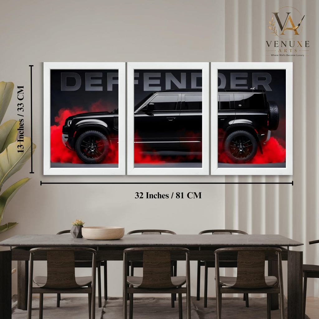 VENUXE ARTS Set Of 3 Big Sports Cars Framed Posters Gift Items for Boys Room Wall Decoration Bedroom Living Room Office Studio Décor | Car Poster Frame for Wall Décor