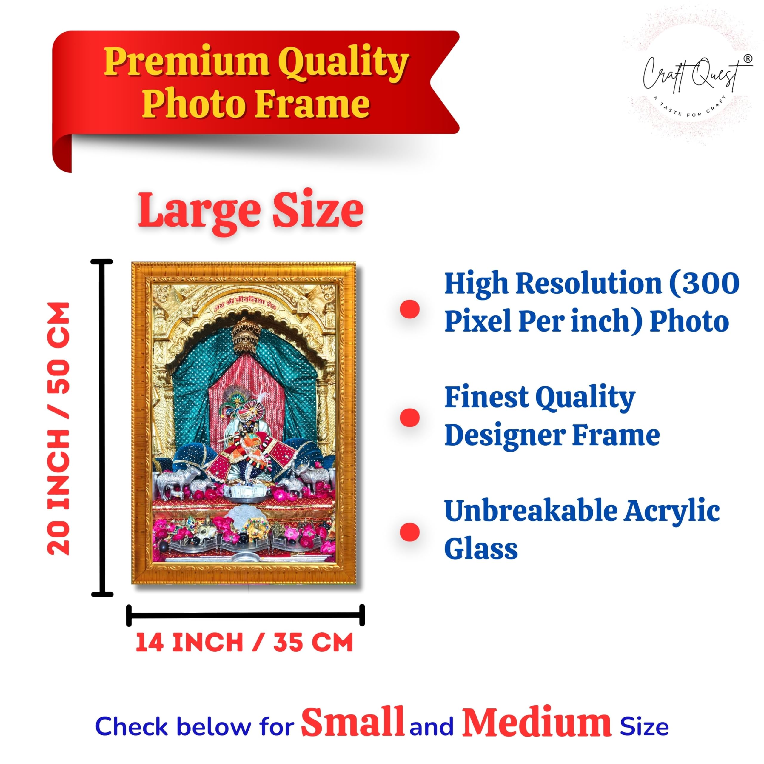 CRAFT QUEST Shree Sanwaliya Seth Shringaar Darshan Religious Photo Frame
