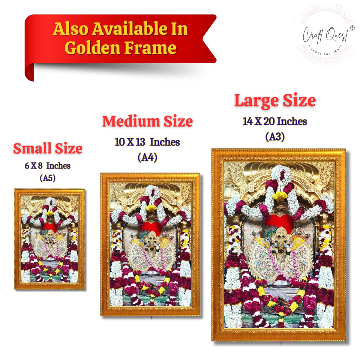 CRAFT QUEST Shri Sanwaliya Seth Shringaar Darshan Religious Photo Frame