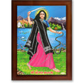 CRAFT QUEST Mogal Mataji Photo frame | Acrylic, Lightweight | Hindu God Spiritual Framed | Ideal for Home, Office, Temple & Puja Room, Wall Decor