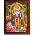 CRAFT QUEST Satyanarayana Swamy Hindu God Satyanarayan Photo Frame | Religious Photo Frame | Ideal for Home, Office, Temple & Puja Room, Wall Decor Item