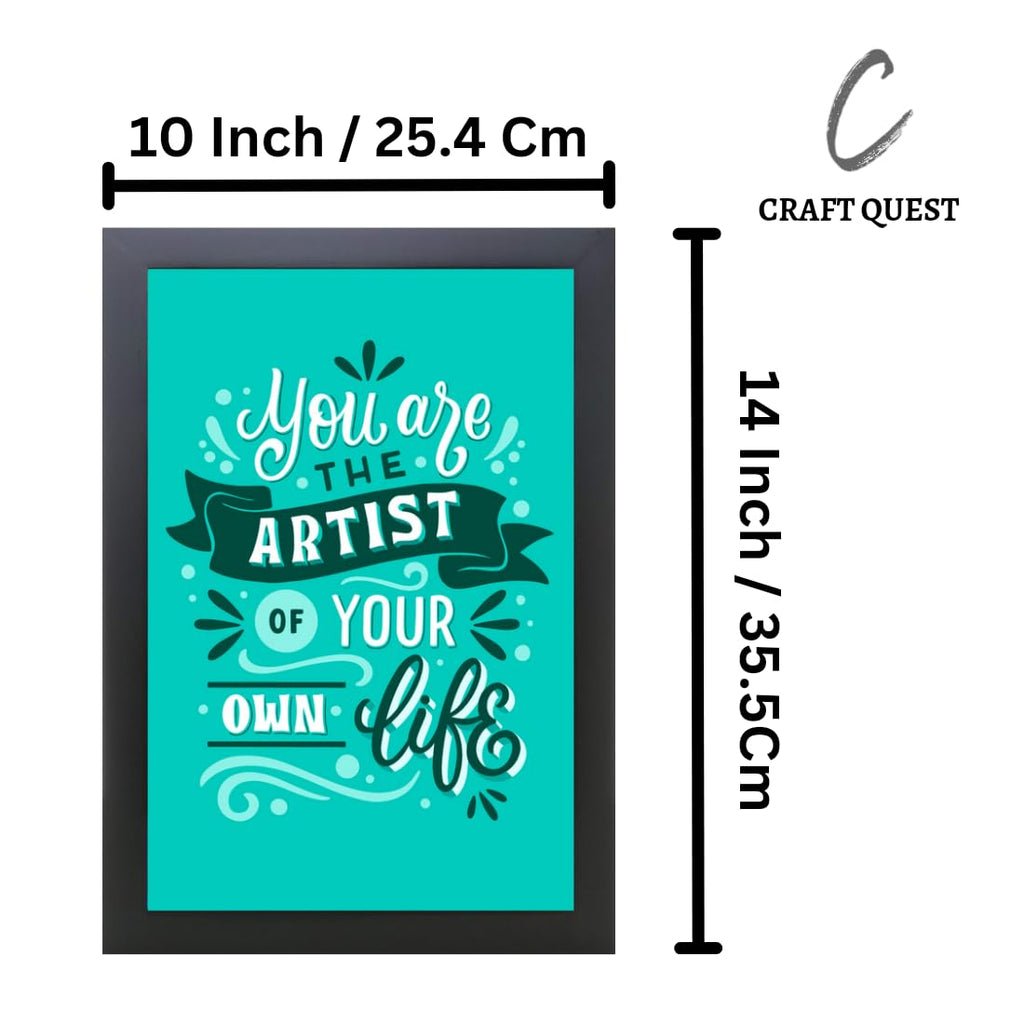 Craft Quest Motivational quotes Photo Frame for Gym, Office, Living room | Synthetic wood