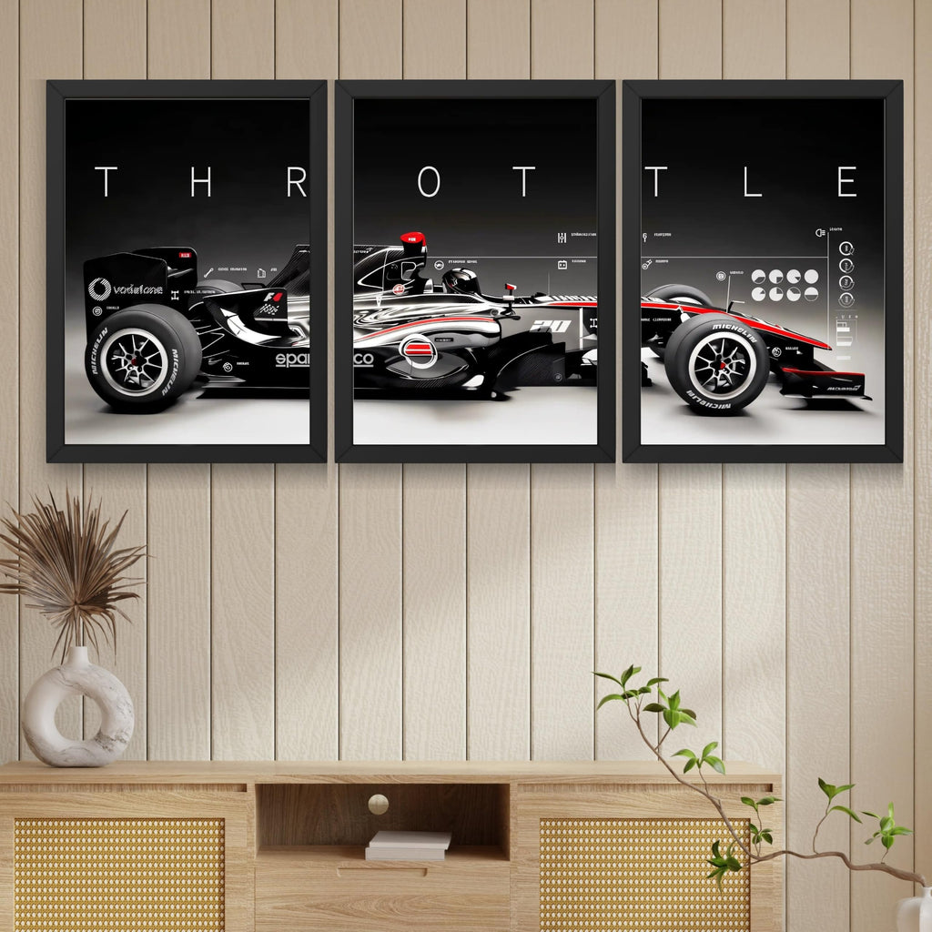 VENUXE ARTS Set Of 3 Big Sports Cars Framed Posters Gift Items for Boys Room Wall Decoration Bedroom Living Room Office Studio Décor | Car Poster Frame for Wall Décor