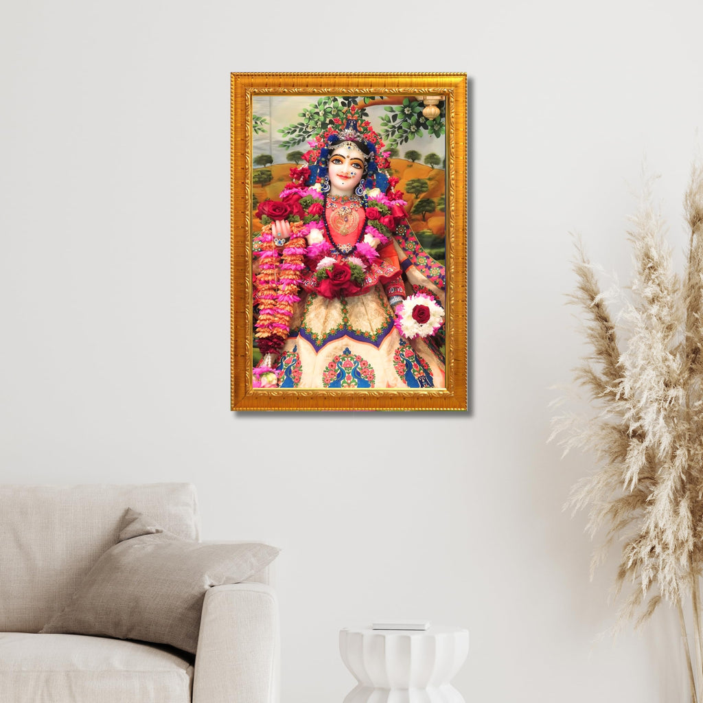 CRAFT QUEST Shri Radha Rani Shringaar Darshan in Vrindavan Frame