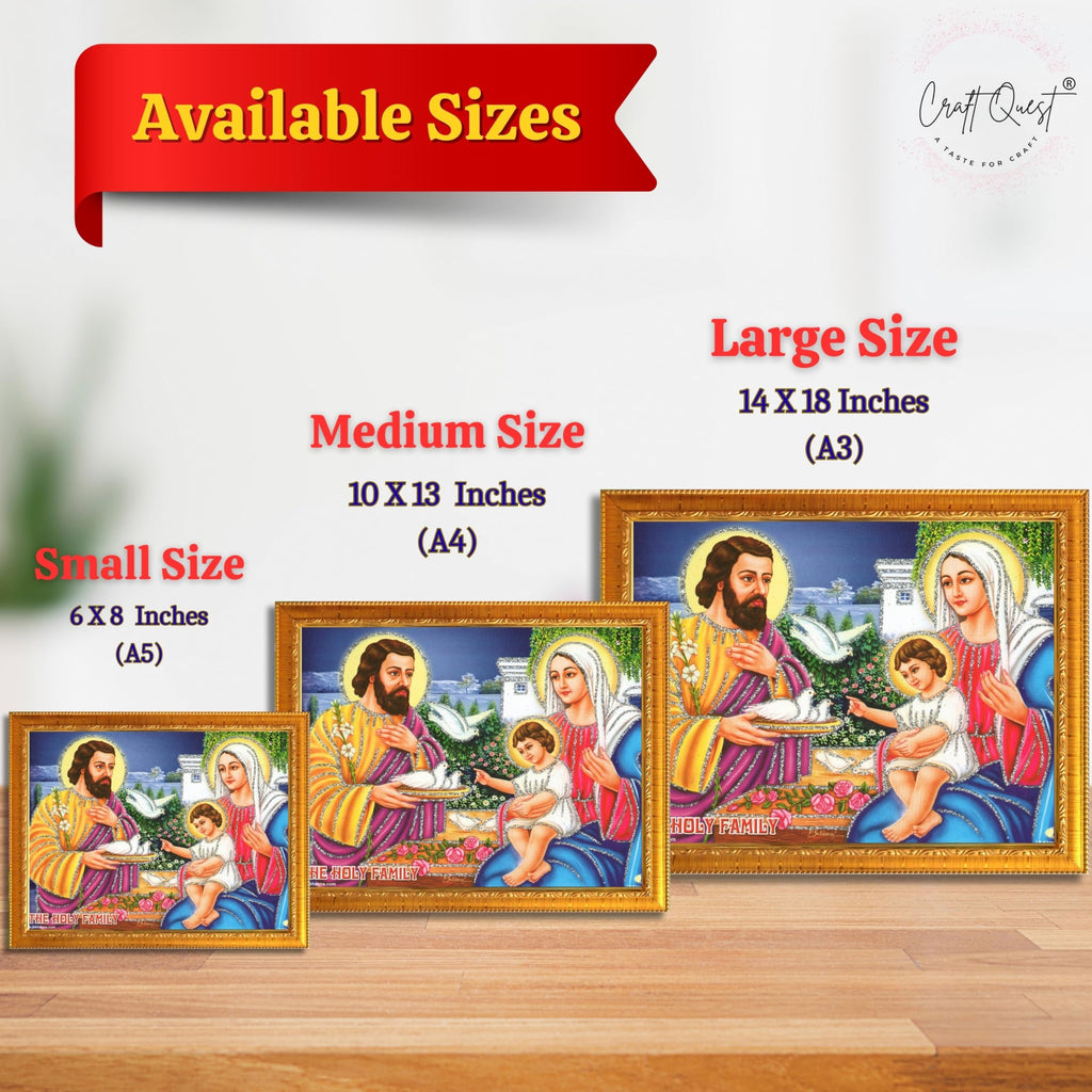 CRAFT QUEST Lord Jesus Christ Painting Aesthetic Hanging Photo Frame Decor for Living Room