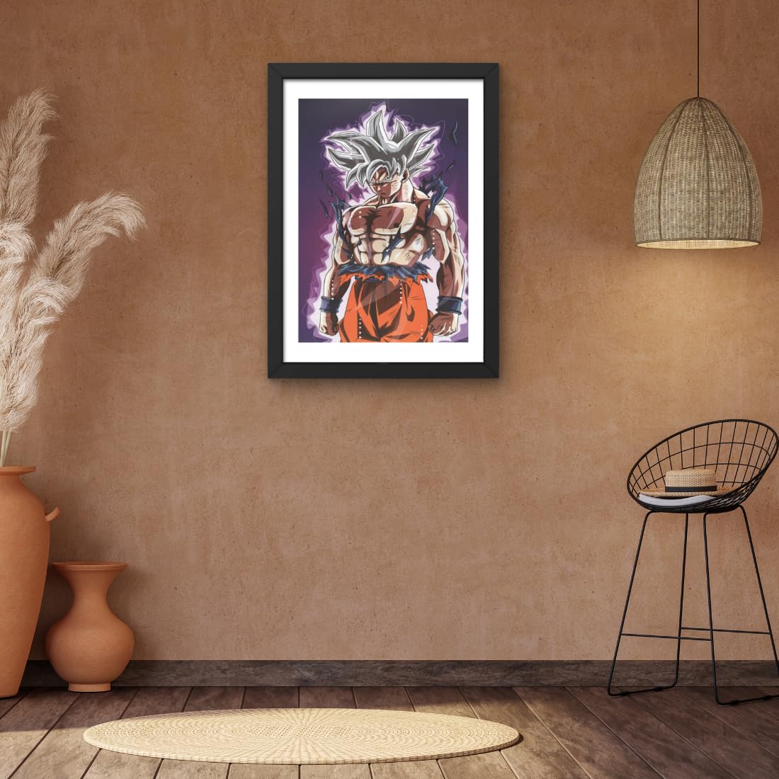 CRAFT QUEST Dragon ball Z Anime Poster Laminated Posters Framed Painting For Anime Naruto Fans Wall Decor, Home Decor with Matte Black Frame (14 Inchs x 10 Inchs)