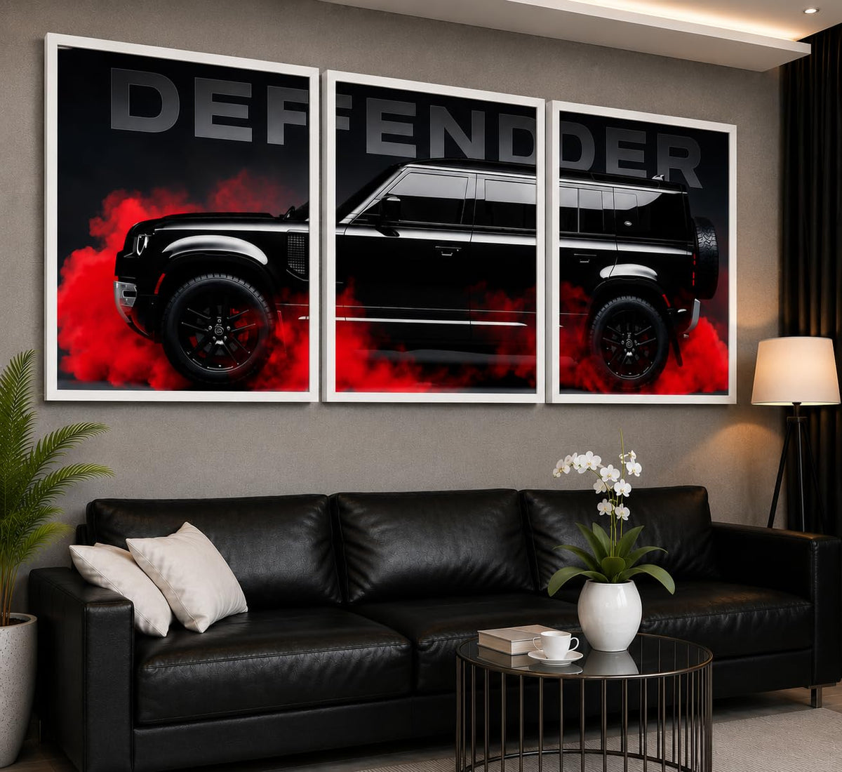VENUXE ARTS Set Of 3 Big Sports Cars Framed Posters Gift Items for Boys Room Wall Decoration Bedroom Living Room Office Studio Décor | Car Poster Frame for Wall Décor