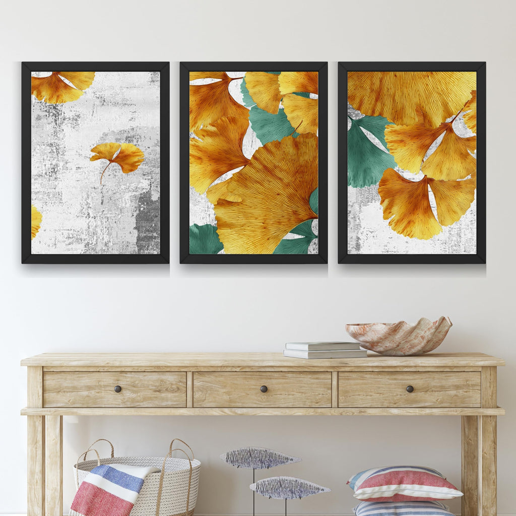 CRAFT QUEST Modern Art Rich Texture Abstract Wall Art | Set of 3 Frames for Home Decoration | Ideal for Living Room, Bedroom & Offices