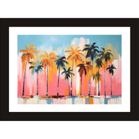 CRAFT QUEST Abstract Tropical Reverie Modern Art Poster Frame for Home & Office Wall Decoration - Portrait, Wall Display (Black, 14x10 Inch Frame with Art Print)