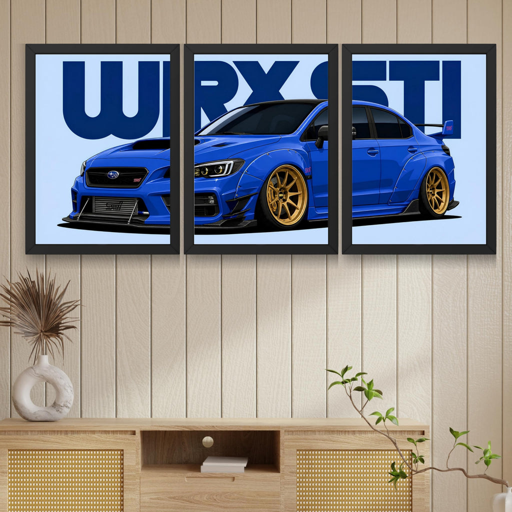 VENUXE ARTS Set Of 3 Big Sports Cars Framed Posters Gift Items for Boys Room Wall Decoration Bedroom Living Room Office Studio Décor | Car Poster Frame for Wall Décor