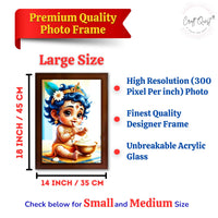 CRAFT QUEST Bal Gopal Painting Kanha Ji Poster | Walls Home Bedroom Living Room Decoration Gift.