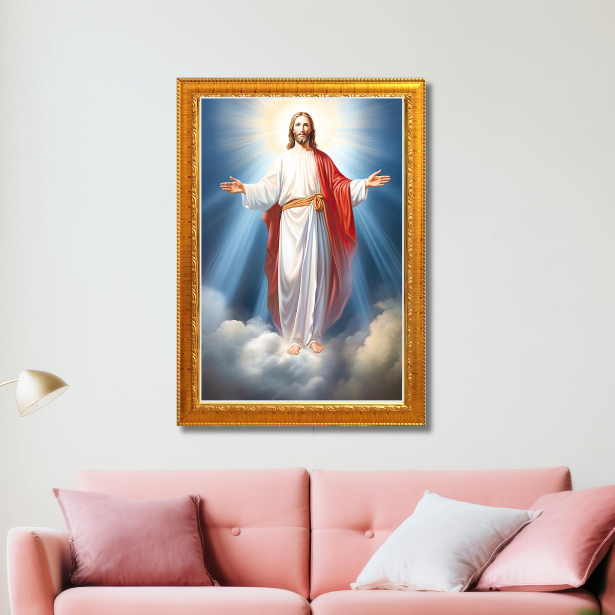 CRAFT QUEST Jesus Christ Wall Artwork Photo Frame Spiritual Christian Wall Décor Item for Room and Prayer