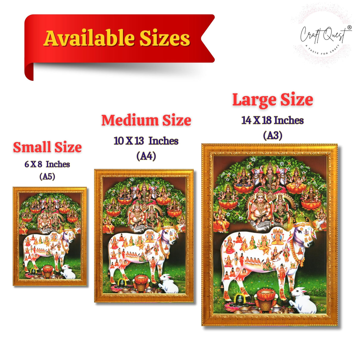 CRAFT QUEST Lord Kubera Swamy Kuber Kubera Wall Painting Framed, Religious Photo Frame, Home Decoration Gift Item