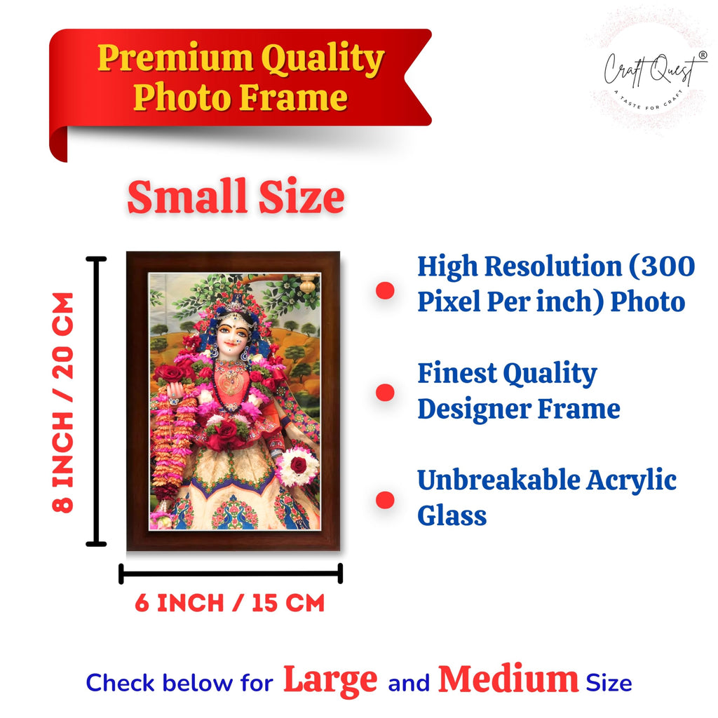 CRAFT QUEST Shri Radha Rani Shringaar Darshan in Vrindavan Frame
