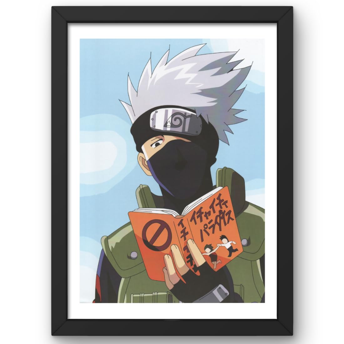 CRAFT QUEST Naruto Anime Laminated Posters with Frame Painting For Anime Naruto Fans Wall Decor, Home Decor with Matt Black Frame (14 Inches x 10 Inches)