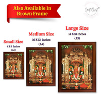 CRAFT QUEST Vijayawada Kanaka Durga Devi Durgamma Wall Photo Frame | South God Frame for Home, Office, Temple & Gifting