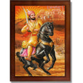CRAFT QUEST Chattrapati Shivaji Maharaj Wall Photo Frame With Acrylic Sheet | For Living, Pooja Room | Home Decoration Item | Best Gifting Option