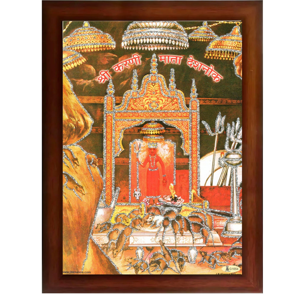 CRAFT QUEST Karni Mata Deshnok Photo Frame For Home, Office And Bedroom Wall Decoration