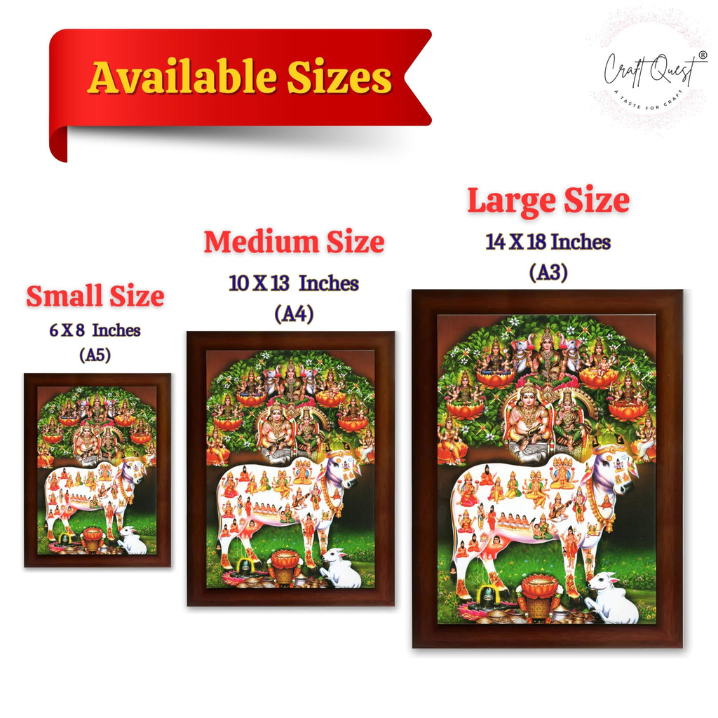 CRAFT QUEST Lord Kubera Swamy Kuber Kubera Wall Painting Framed, Religious Photo Frame, Home Decoration Gift Item