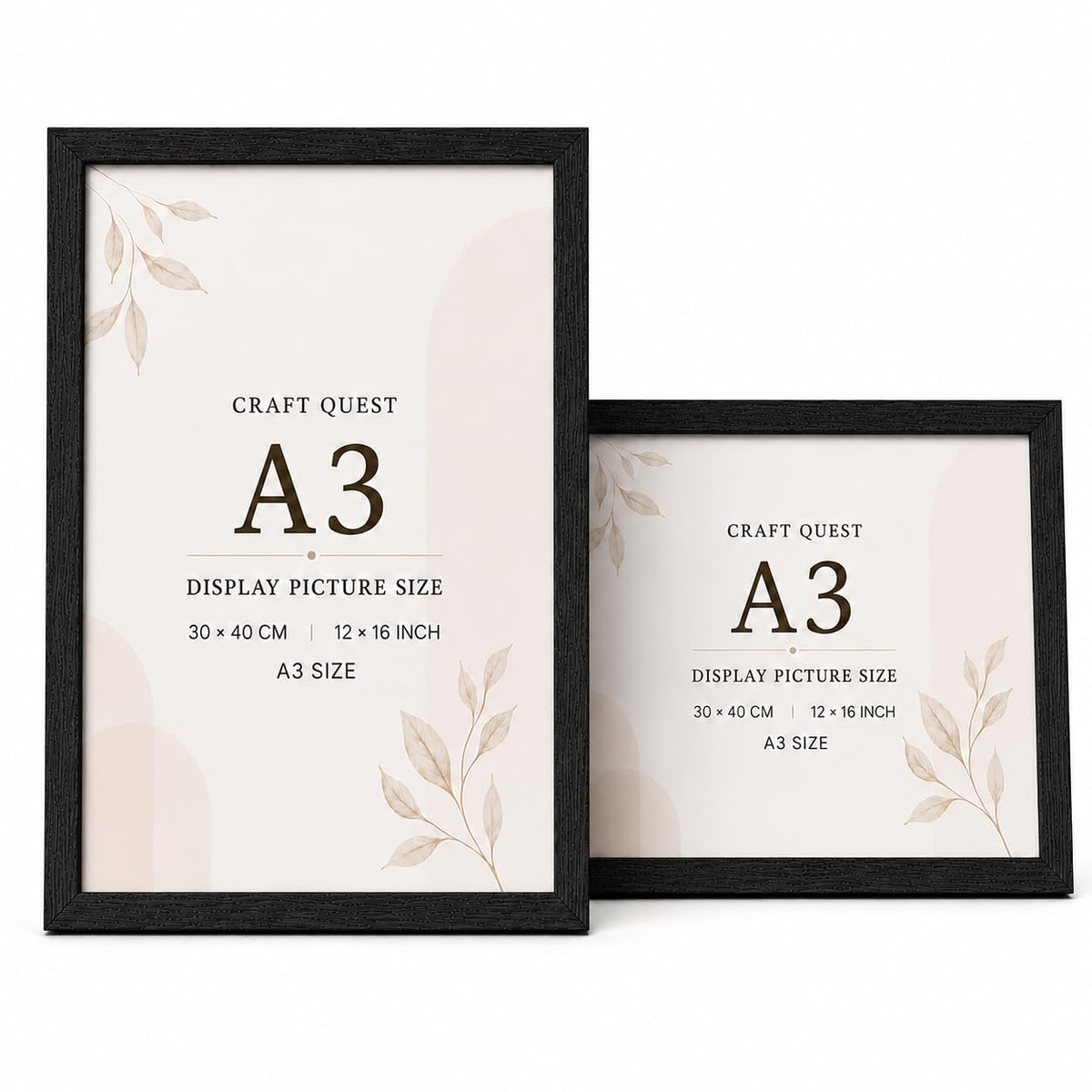 CRAFT QUEST 4X6 Inch Size synthetic Wall Mount Photo frames Single For Home Decoration, Living Room, Office Decoration (Natural, Set of 1)